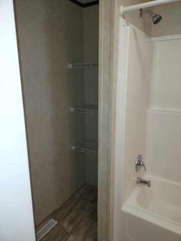 Master Bathroom Linen Shelves