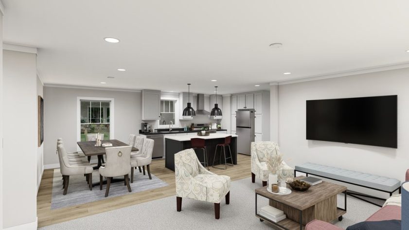 Open Concept LR to Kitchen