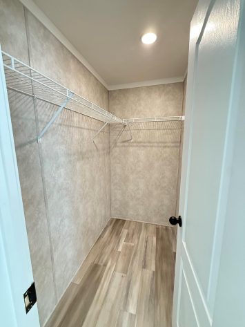 Master bed walk in closet